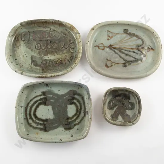 Four NZ Pottery Serving Dishes