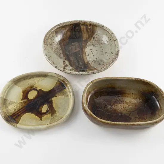 Three NZ Pottery Serving Dishes