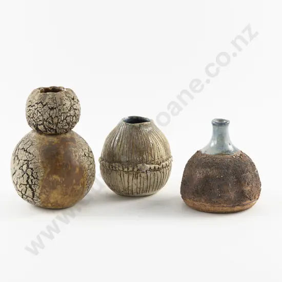 Three NZ Pottery Vases