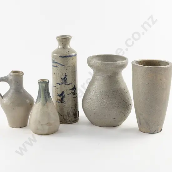 Five Assorted Pottery Vases (a/f)