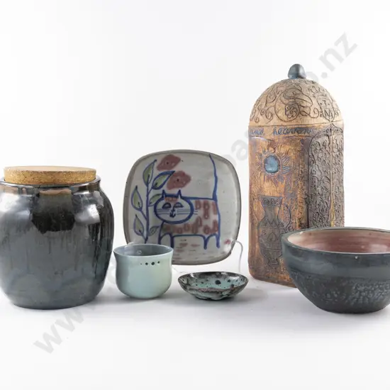 Six Pieces Assorted NZ Pottery