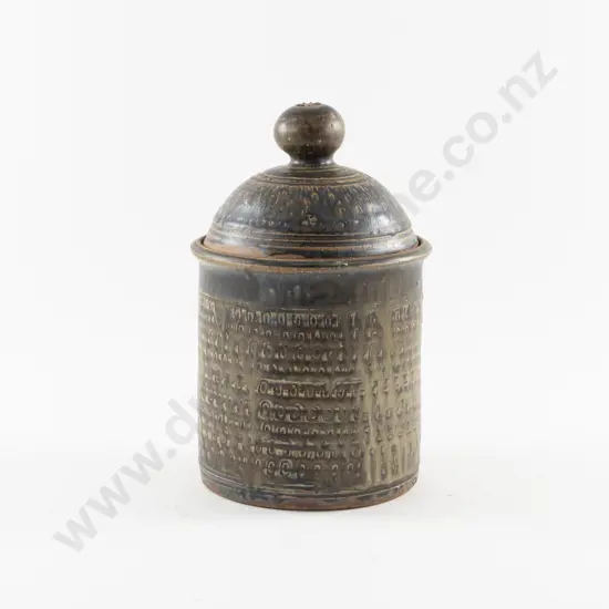 NZ Pottery Lidded Crock