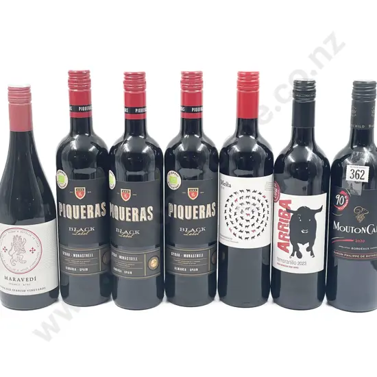 Seven Assorted Spanish Red Wines