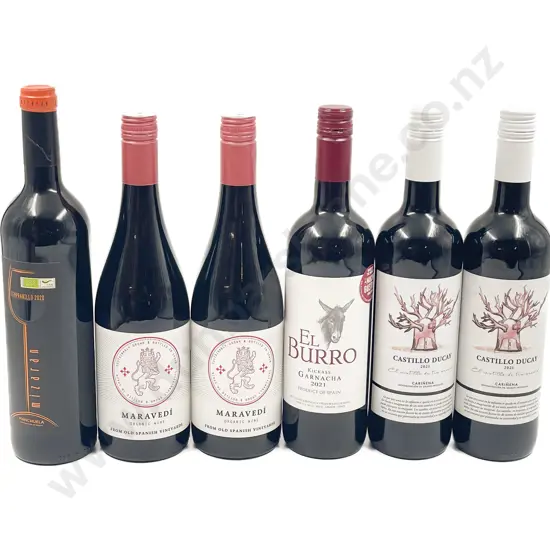 Six Assorted Spanish Red Wines