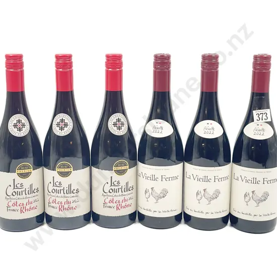 Six Assorted French Red Wines