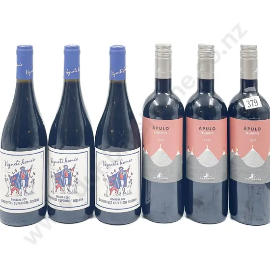 Six Assorted Italian Red Wines