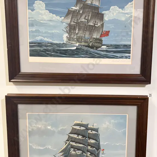 Two Signed Richard Lynton Nautical Prints