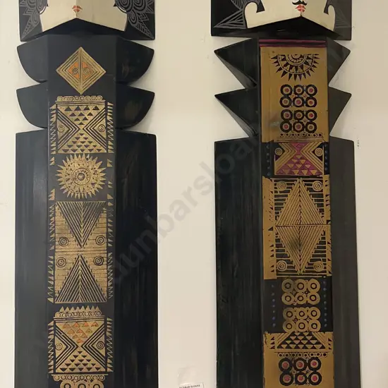 Two Figural Wall Hangings His & Hers