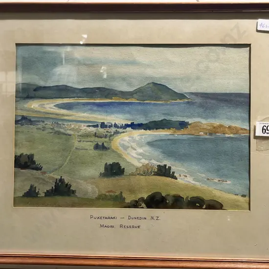 Nancy Thomson "Puketaraki - Dunedin NZ" Watercolour on Paper