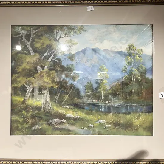 Vintage Pastel Landscape