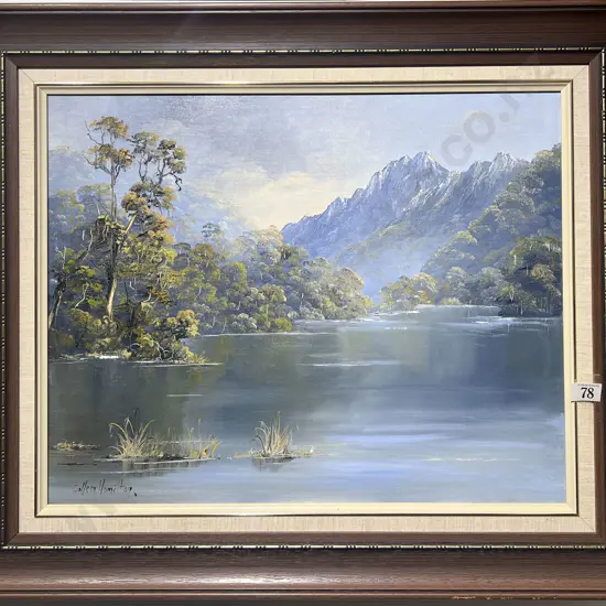 Colleen Hamilton "Lake Te Anau" Oil on Board