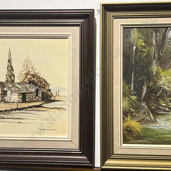 Two Oils by Colleen Hamilton and Robert F Sansome