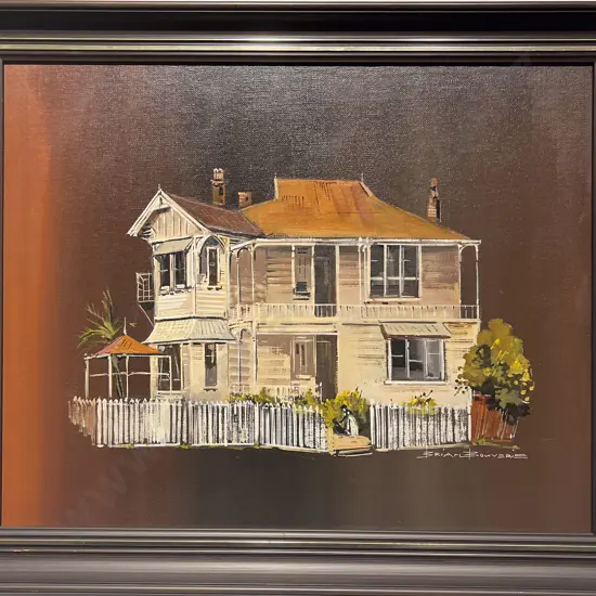 Brian Bouverie "Carlton Lodge - Auckland" Oil on Canvas Board