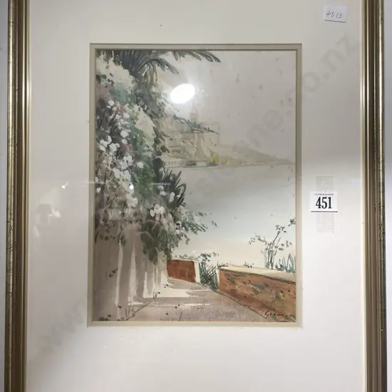 French Coastal Study Watercolour