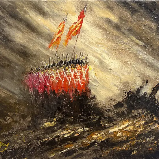 Indistinctly Signed Oil on Canvas