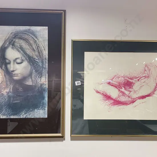 E. Hewett "Taking it Easy" Ltd Ed Print together with Other Print