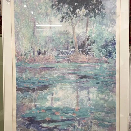 Indistinctly Signed - "Bridge Over Lillies II" Ltd Ed Print