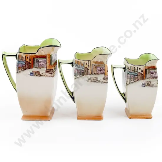 RD Dickens Ware "Dick Swiveller" Graduated set of Three Jugs