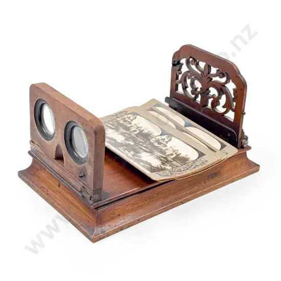 Vintage Stereoscope Stand with Slides