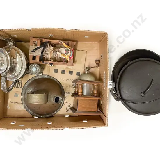 Qty of Assorted incl Wrought Iron Billy Coffee Grinder etc.