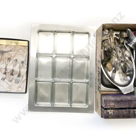 Qty of Assorted S/P together with Cutlery and Hors d'œuvre Tray