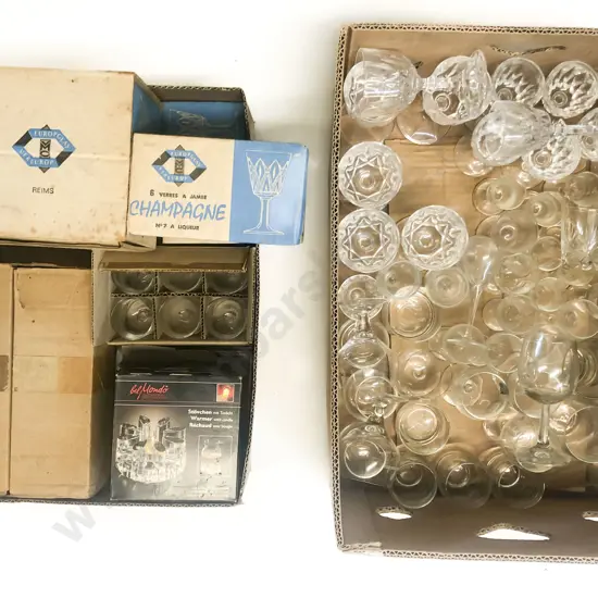 Box of Assorted Crystal and Glassware