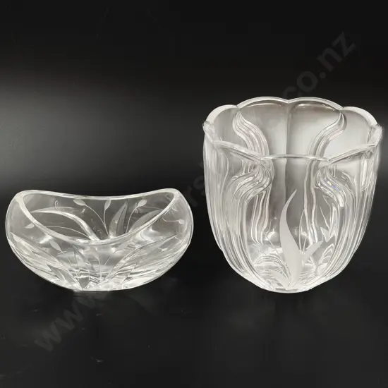 Two Crystal Vases