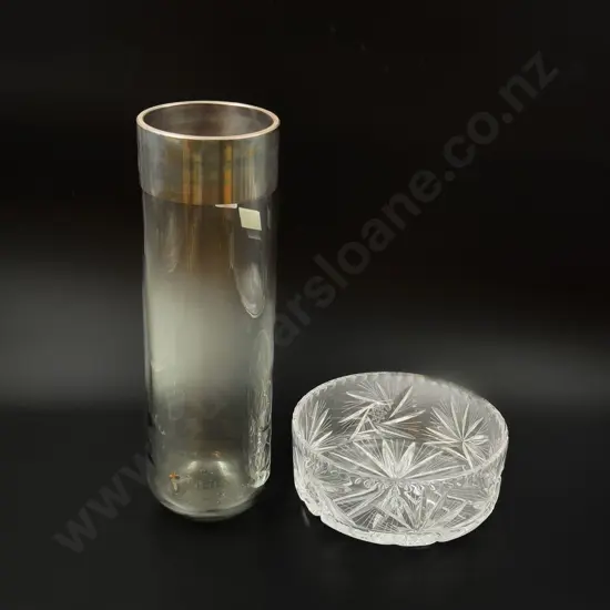 Decorative Glass Vase and Crystal Bowl