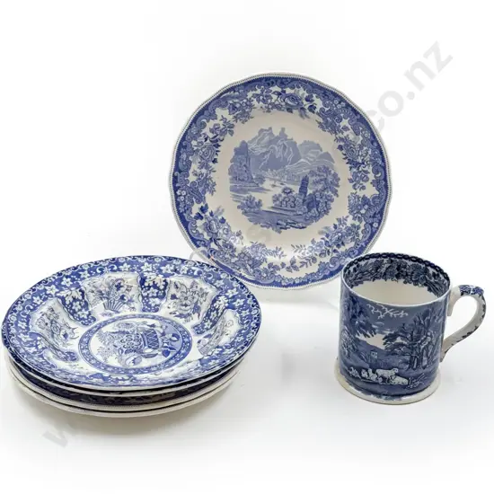 Qty of Assorted Blue and White China