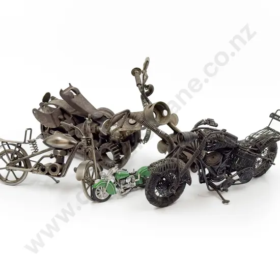 Four Assorted Decorative Motorcycle Models