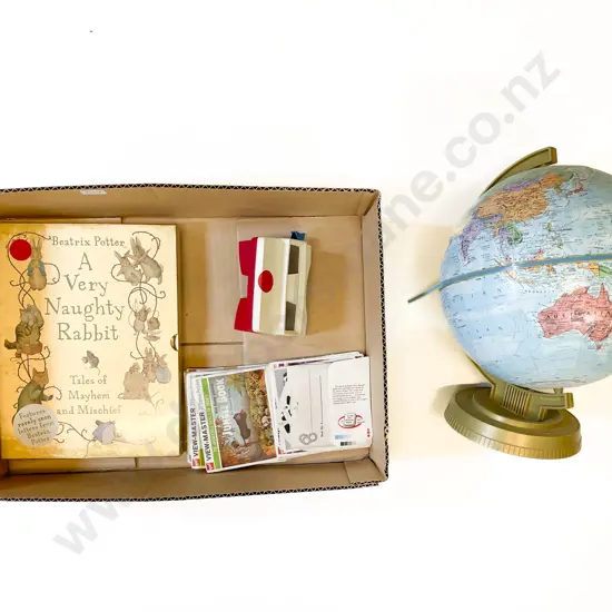 Box incl View Master and Slides with Beatrix Potter Book and Globe