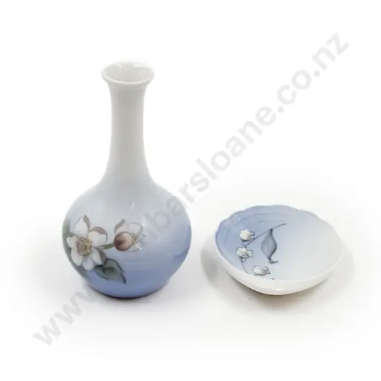 B&G Vase and Small Dish