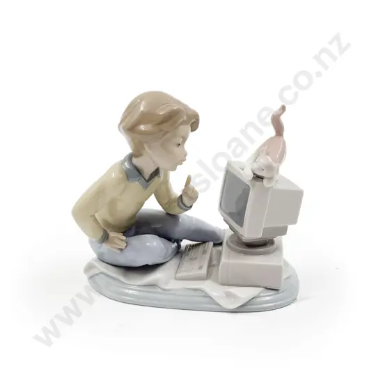 Lladro Group Figure "Programming Pals"