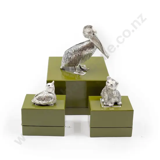 Three Christoffel Paris Animal Ornaments