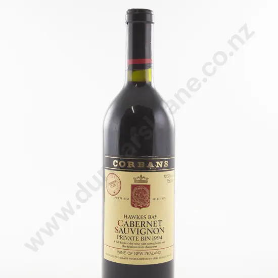 1 Bottle NZ Corban's Private Bin Cabernet Sauvignon 1994