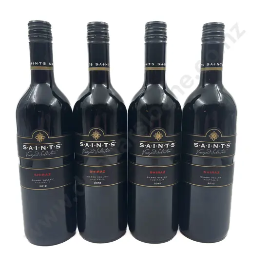 Four Bottles of Saints Shiraz 2012