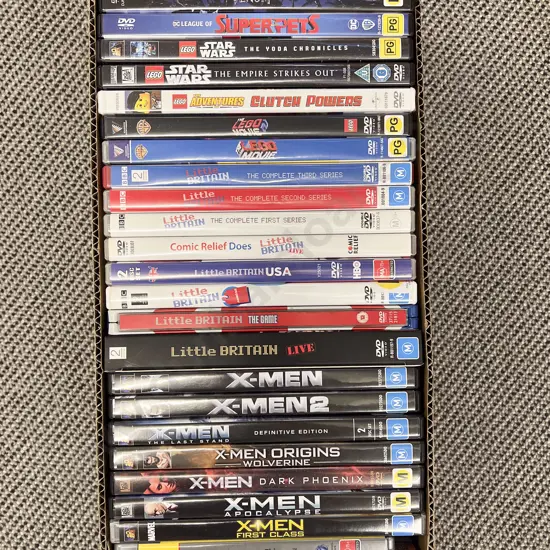 Box Qty of Assorted DVDs