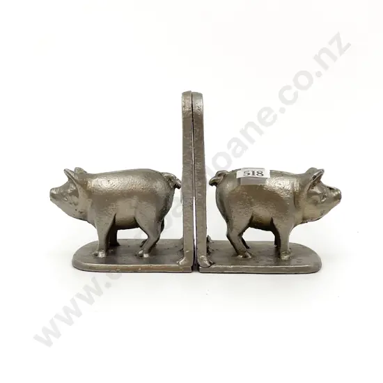 Pair of Pig Form Bookends
