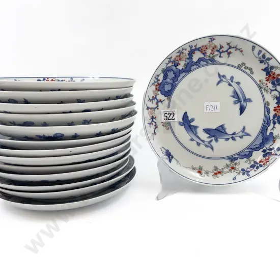 Qty of Chinese Imari Pattern Shallow Plates