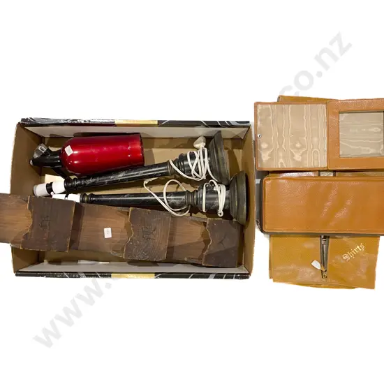 Box Qty of Assorted Vintage incl Lamps