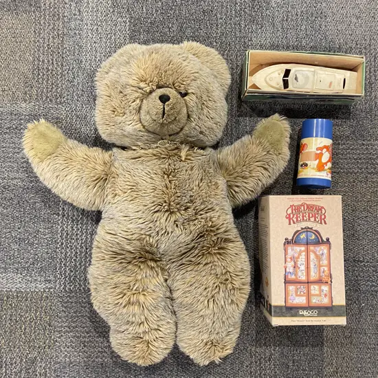 Box of Assorted Vintage Toys and Games