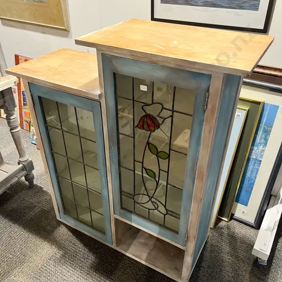 Distressed Painted China Cabinet