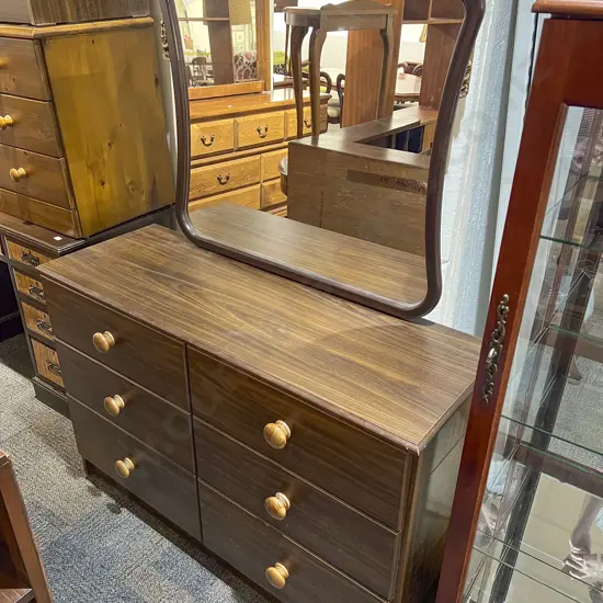 Mirror Back Dressing Chest