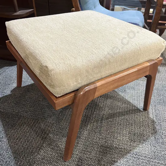 Mid Century Footstool with Cushion