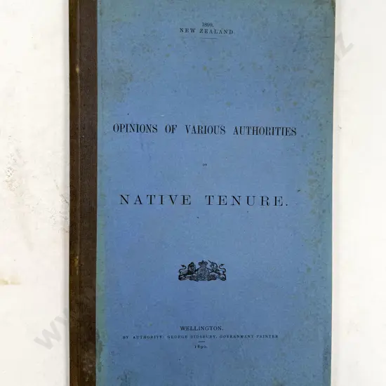 (-) Opinions Of Various Authorities on Native Tenure