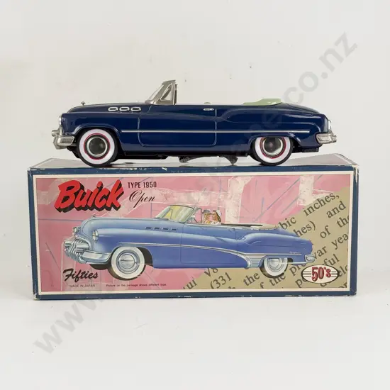 Boxed Made in Japan Tinplate Fifties Buick Open Type 1950