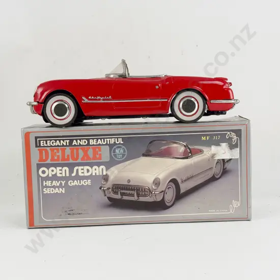 Boxed China MF317 Tinplate Luxe Car Open Sedan Heavy Gauge