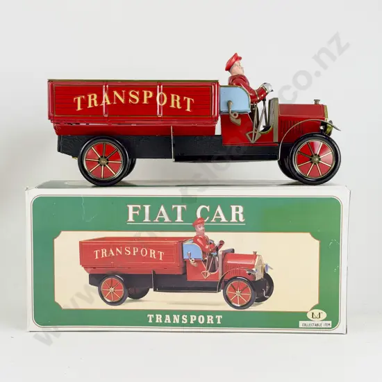 Boxed China Tinplate Fiat Car Transport