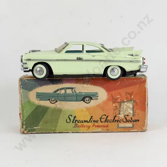 Boxed China MF009 Tinplate Streamline Electric Sedan