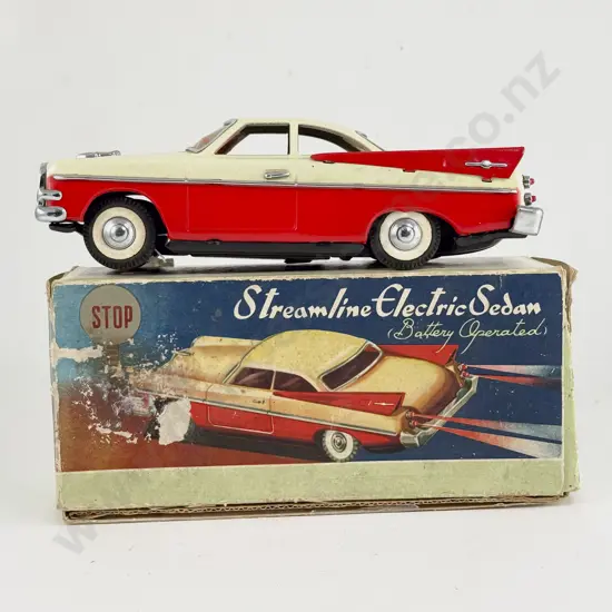Boxed China First Issue (MF009) Tinplate Streamline Electric Sedan